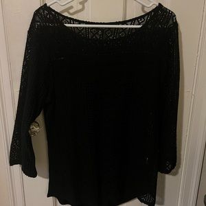 Lucky Brand crochet knit top